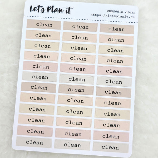 Clean | nude bar label