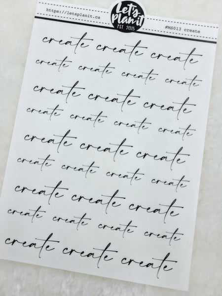 Create | Manuscript Cursive Script