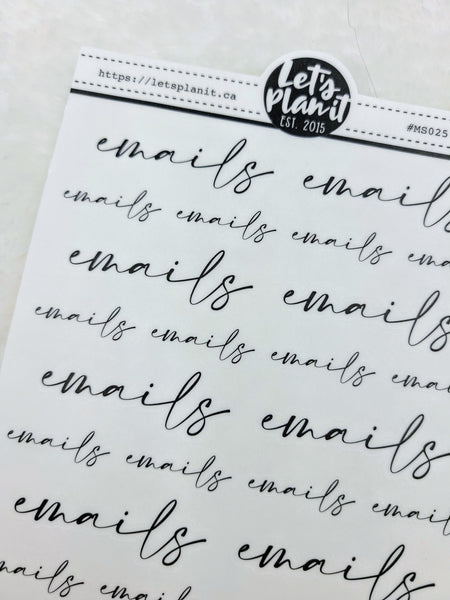 Emails | Manuscript Cursive Script
