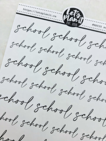 School | Manuscript Cursive Script