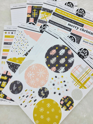 Journaling variety sheets | X-MAS | 8 variations | 2 paper types | Planner Stickers