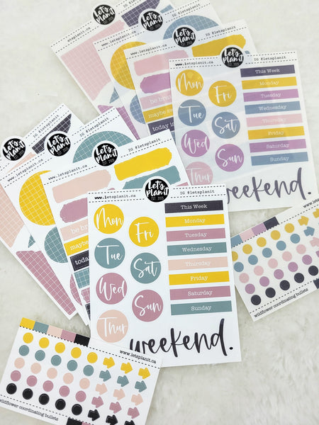 Mini Journaling Kit | WILDFLOWER | 2 paper types | Planner Stickers