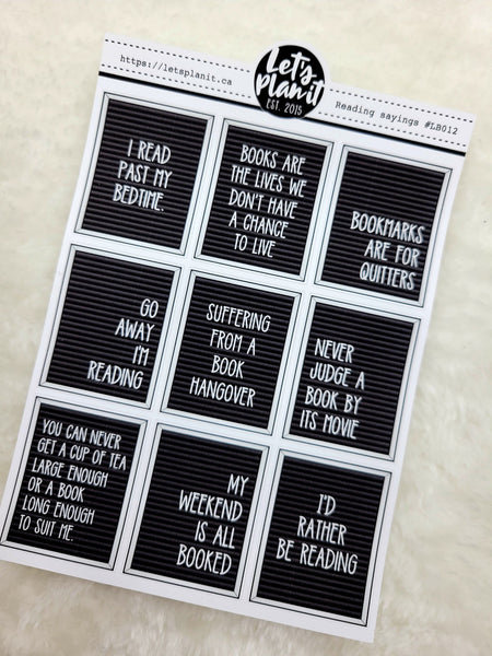 Funny/ Sassy Reading letter boards