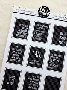 SMALL Funny/ Sassy FALL | 1.3" wide letter boards