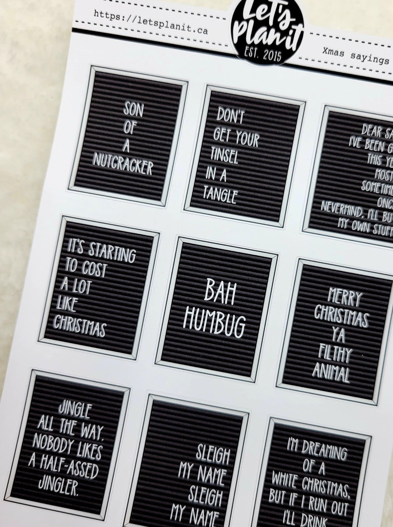 SMALL Funny/ Sassy Christmas | 1.3" wide letter boards