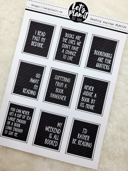 SMALL Sassy Reading | 1.3" wide letter boards