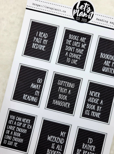 SMALL Sassy Reading | 1.3" wide letter boards