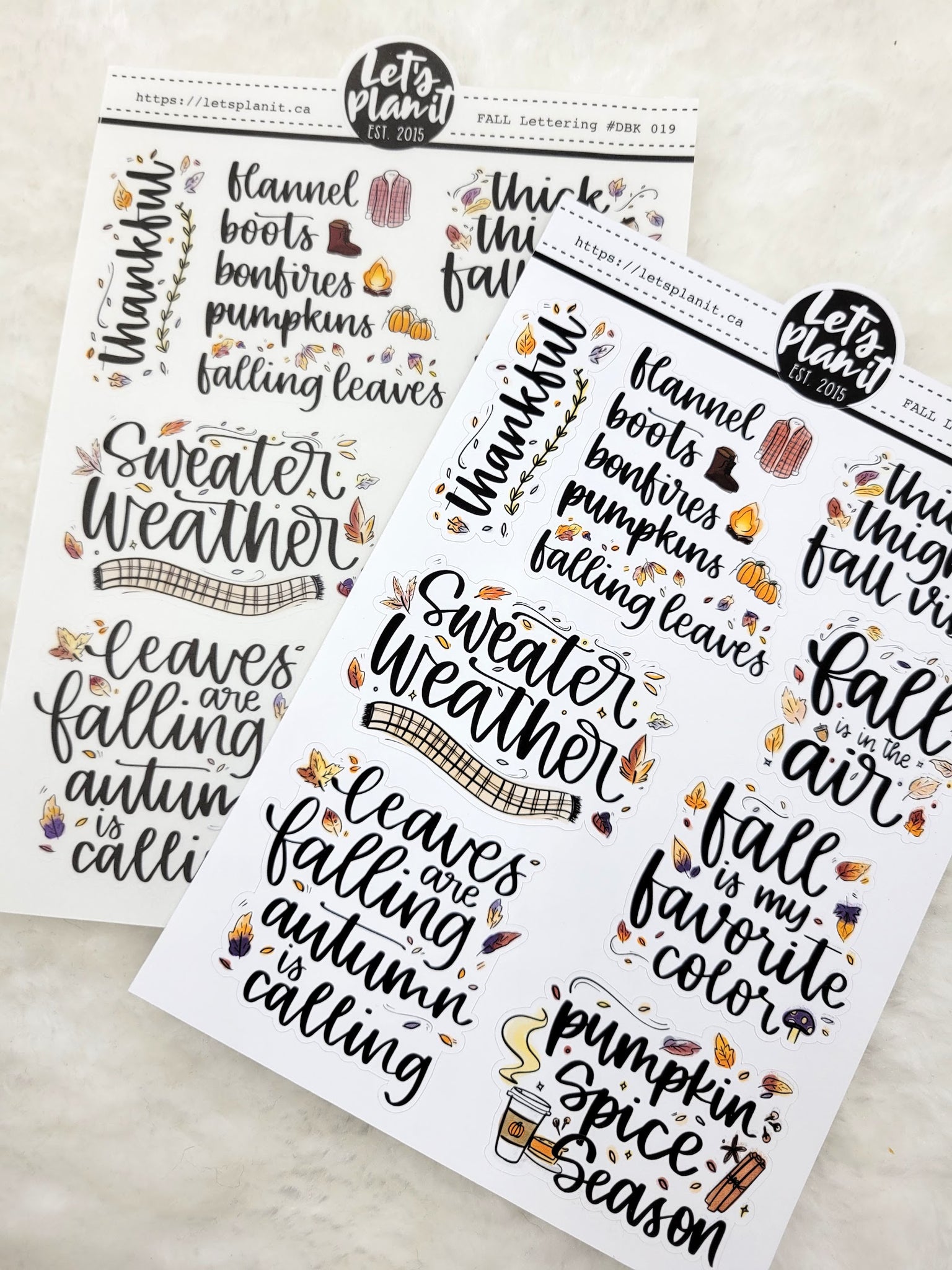 Lettered by Kim - Fall Doodles