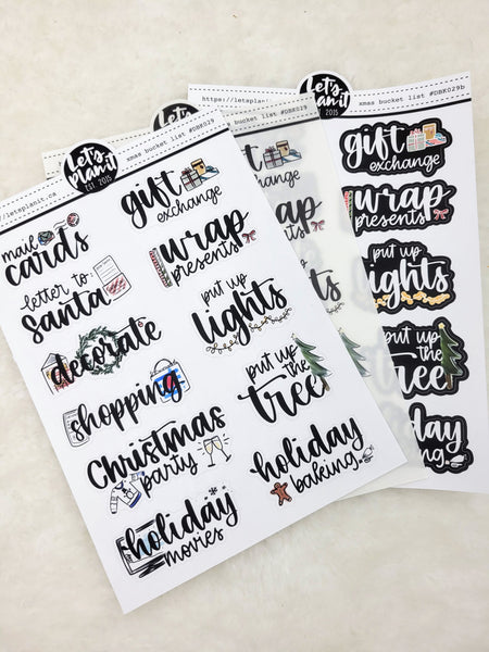 Lettered by Kim - Christmas Bucket List