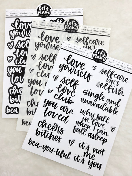 Lettered by Kim - Self Love