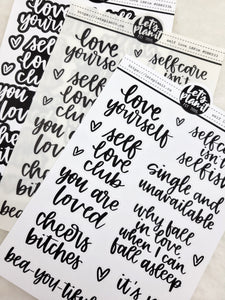 Lettered by Kim - Self Love