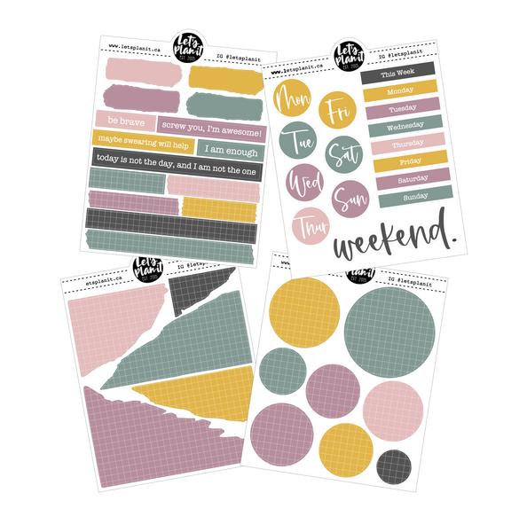 Mini Journaling Kit | WILDFLOWER | 2 paper types | Planner Stickers