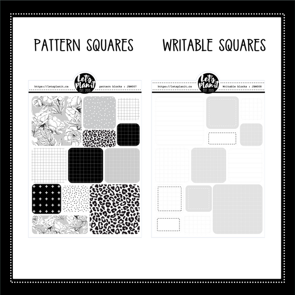 Journaling sheets | MONOCHROME | 8 variations