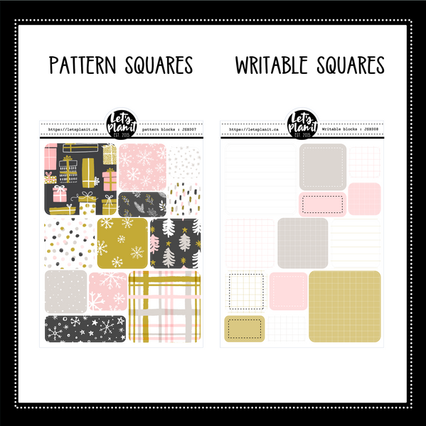 Journaling variety sheets | X-MAS | 8 variations | 2 paper types | Planner Stickers
