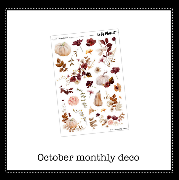 October monthly layout | 6 options | updated 2023